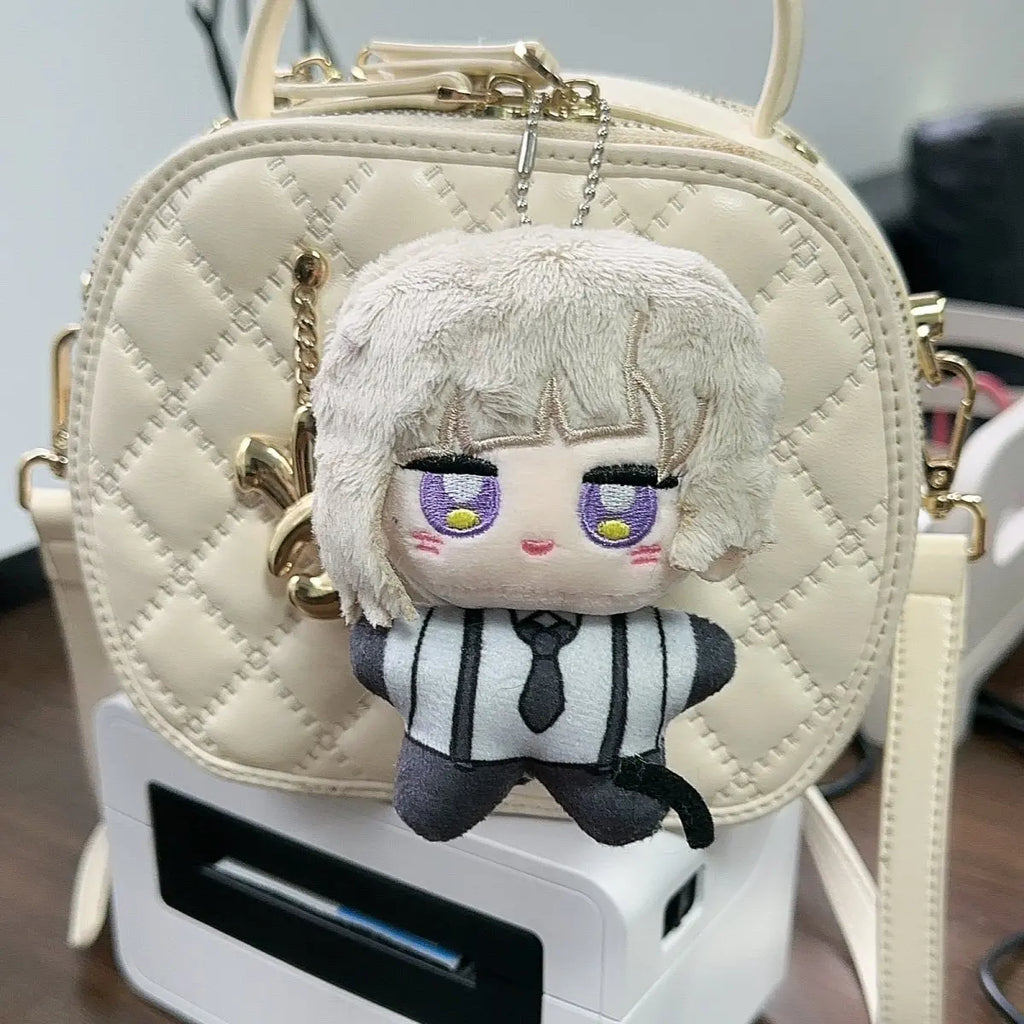 Anime Bungou Stray Dogs Plush Keychain Dazai Osamu Nakahara Chuuya Soft Stuffed Toys Birthday Gift 10cm