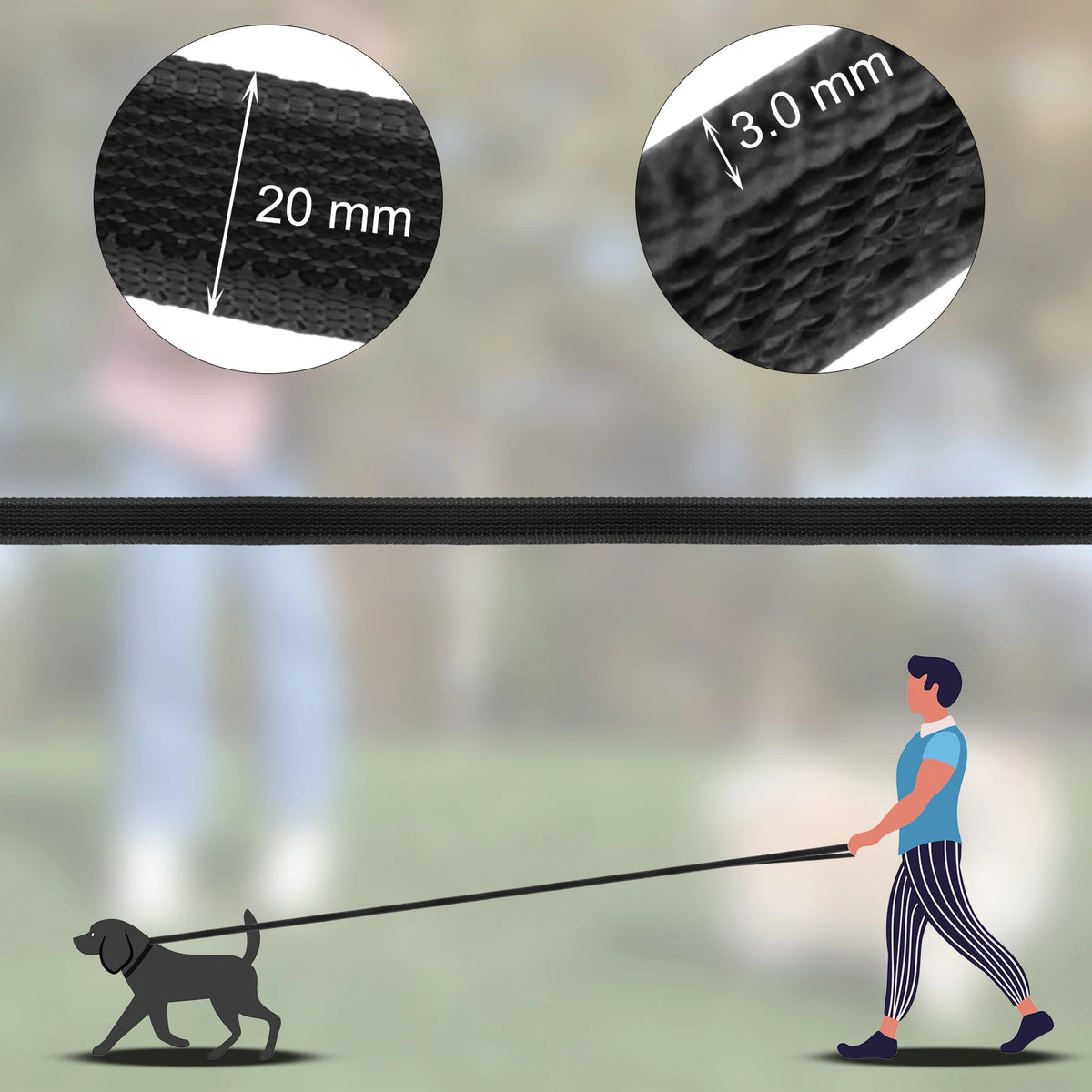 1.5M/2M/5M/3M/15M Medium Small Long Dog Leash Latex Silk Easy and Convenient Training Big Dual Color Dog Leash 10 Meters