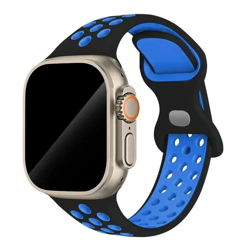 Original Sport Strap for Apple Watch Band 46mm 49mm 45mm 44mm 38 42mm Colored Particles Rubber Band IWatch Ultra 10 9 8 7 6 5 SE