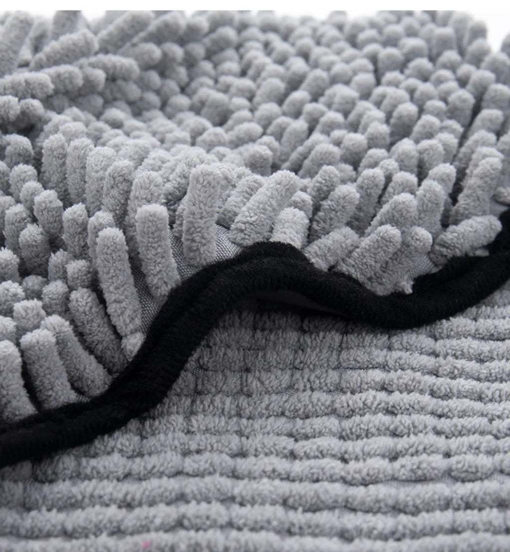 1Pcs Super Absorbent Pet Bath Towel Quick-drying Cat Towels Convenient Soft Bath Robe Dry Pet Cleaning Washcloth Dog Accessories