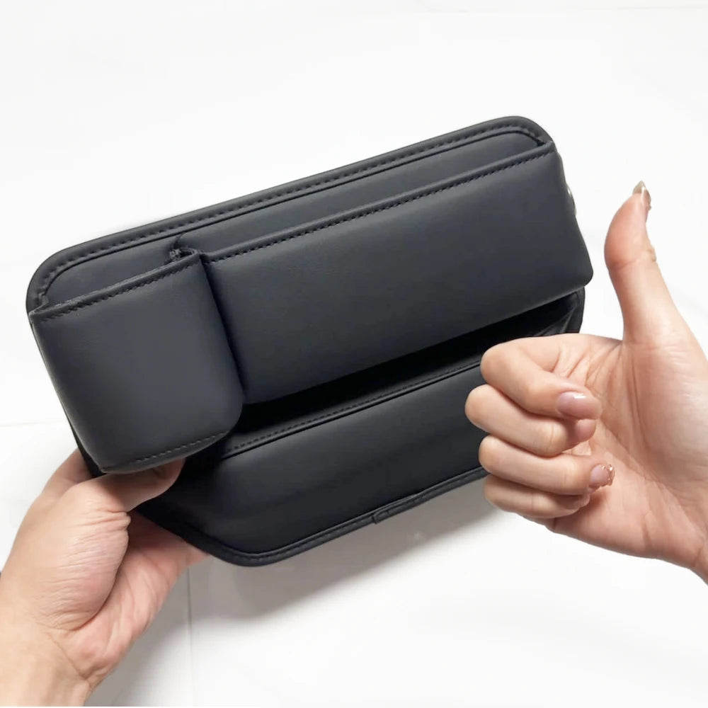Car Seat Gap Water Cup Holder Leather Universal Crevice Side Storage Box Driver Front Auto Seat Gap Filler Organizer In the Car