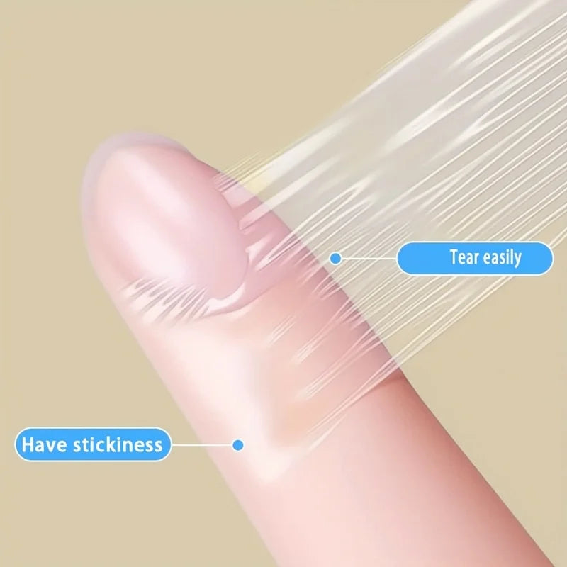 1 Roll Transparent Self-Adhesive Tape, PU Material Bandage Portable Finger Protector, Anti-Friction Sticker for Bathing