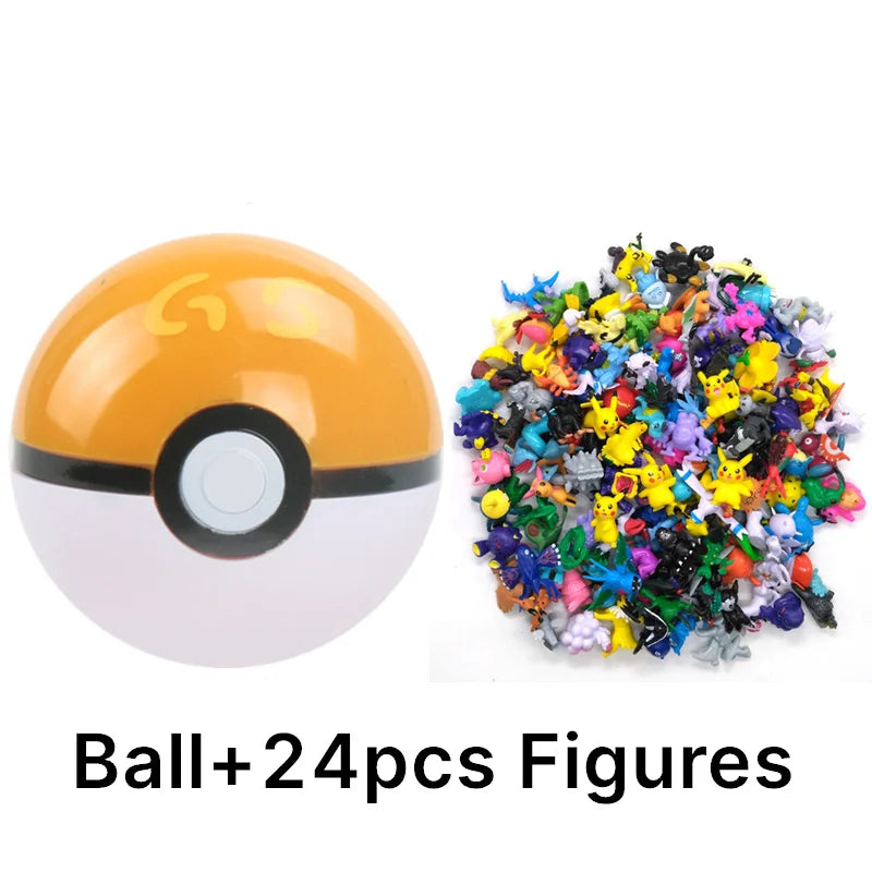 Pokémon Toys 7Cm Elf Ball 2-3cm Anime Action PokeBall Figures Monster Toy Model Dolls Children Christmas Gift