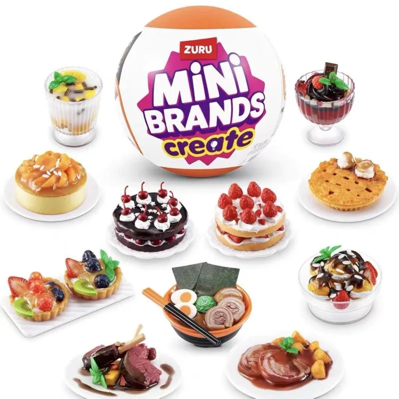 Mini Brands Capsule Toys Surprise Ball Mini Create Masterchef Blind Box Mini Figure Accessories Collectible Toys Kids Gifts