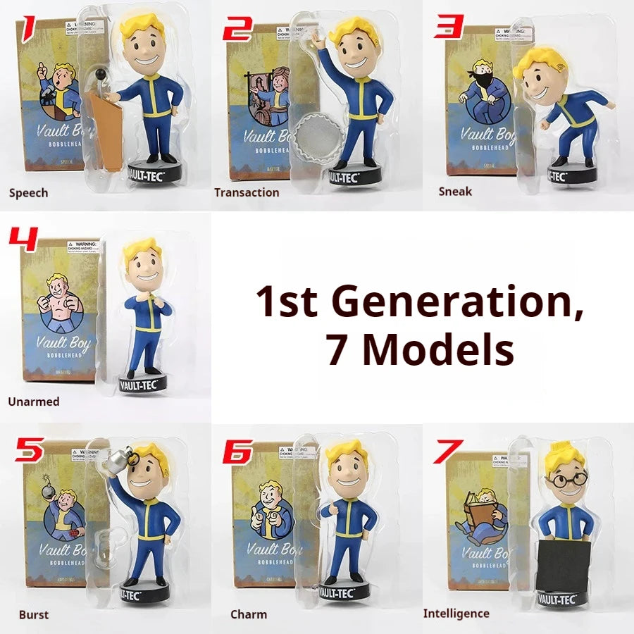 Hot Vault Boy Generation 7 Shaking Anime Action Figure Statue Model Room Ornament Toys Collectible Childrens Surprise Xmas Gifts