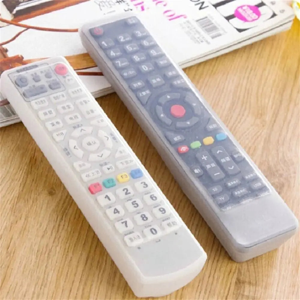 1PC Silicone TV Air Condition Remote Control Protective Case Transparent Waterproof Dust-proof Storage Bag