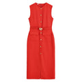 MUJER 2025 Womens Dresses Black Office Long Dresses for Women Spring Sleeveless Midi Dress Woman Belt Button Women's Dress Vest