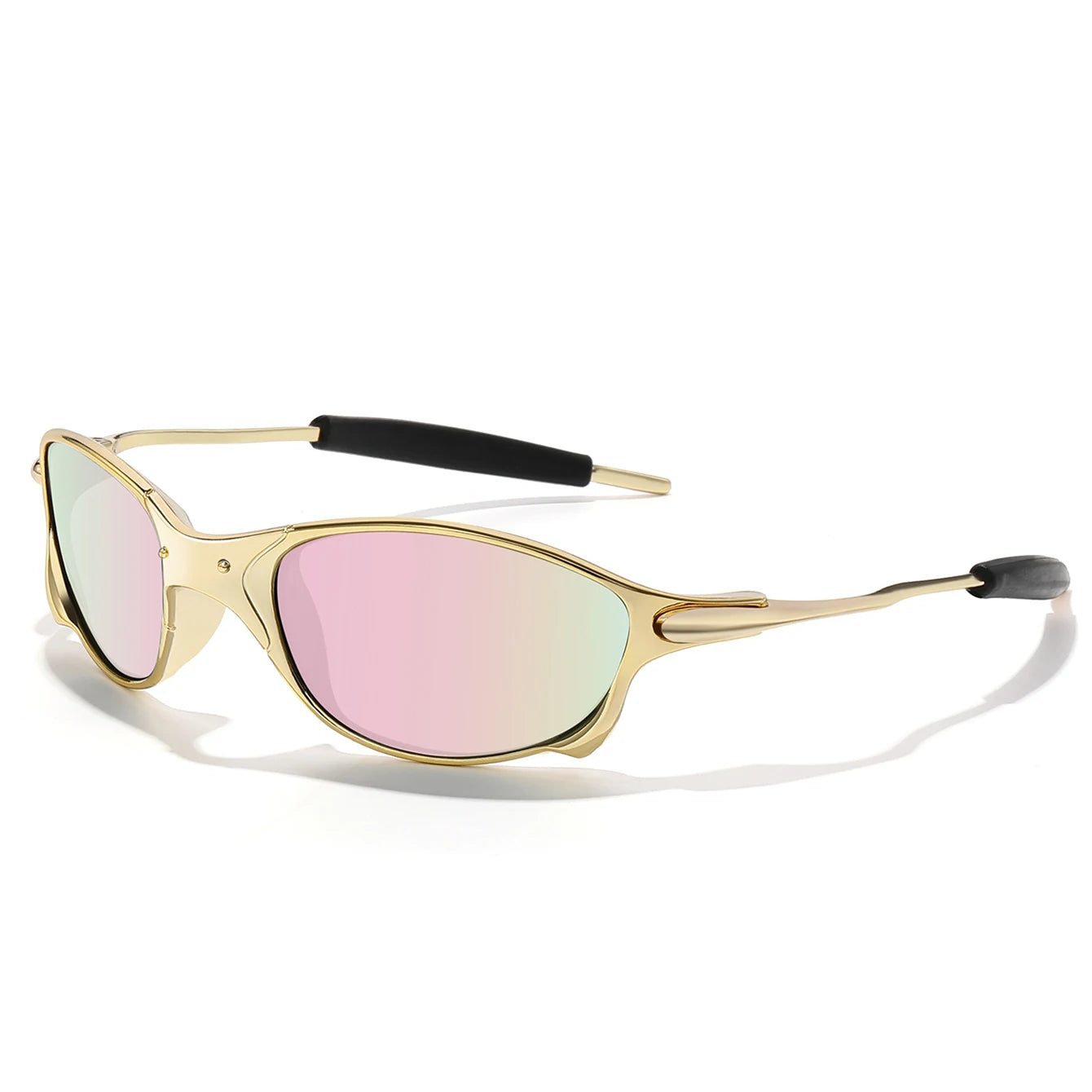 Men And Women Trendy Cycling Sunglasses Metal Shades With UV Protection for Outdoor Sports, Running, Hiking, Driving Travel