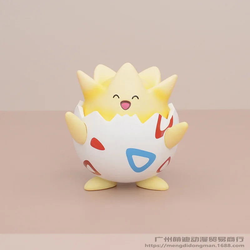 Mini Happy Togepi Kawaii Pokemon Anime Figure Car Desktop Ornament Cute Model Doll Boys And Girls Toys Surprise Gift Collectible