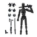 Action Doll Titan Multi Joint Mobile Transformation Robot Handheld T13 Action Doll Character and Dog Shaped Toy Children's Gift