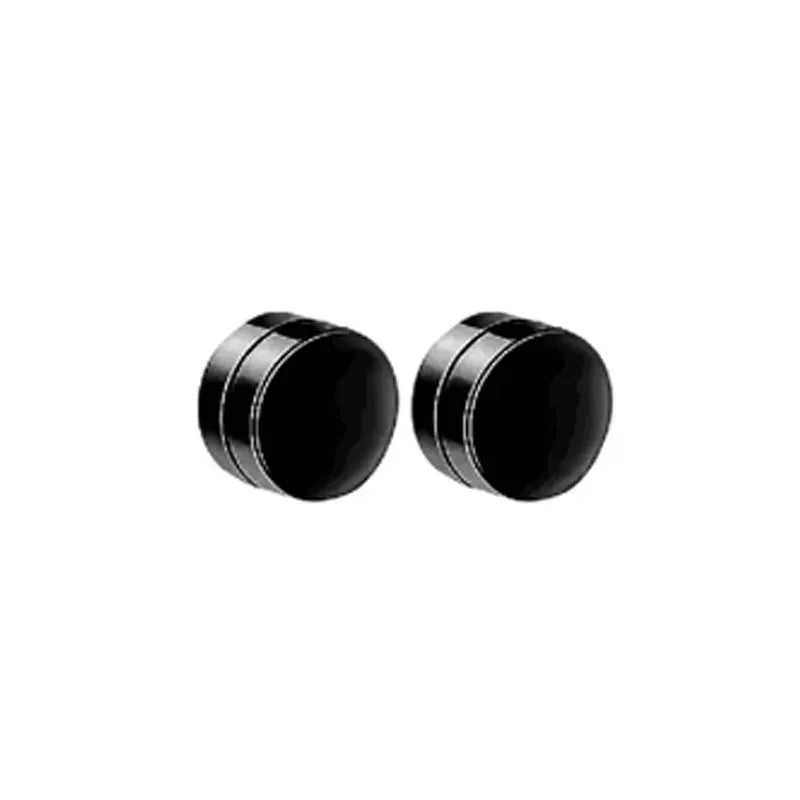 1-10 pairs of men's fashionable ear hole free magnet zircon stainless steel false earring set