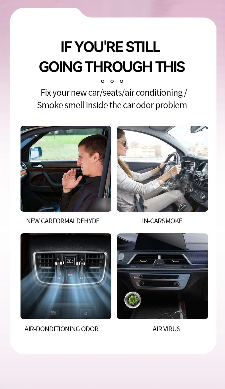 4pcs Pink car fragrance car interior accessories, perfume pendant car supplies, fresh air car fragrance