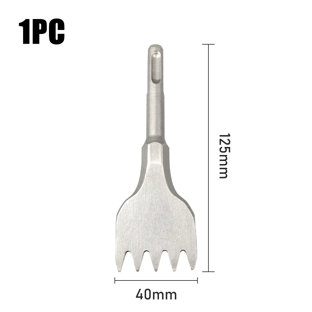 5PC SDS PLUS Round Shank tile Shovel Electric Hammer Chise Wall Concrete Impact Drill 5Teeth  Drill Bit For Masonry SlottingTool