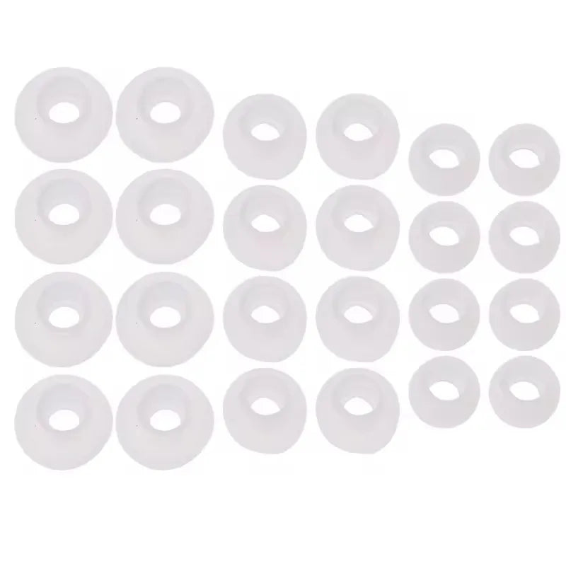 12 Pairs(S/M/L) Soft Clear Silicone Replacement Eartips Earbuds Cushions Ear pads Covers For Earphone Headphone