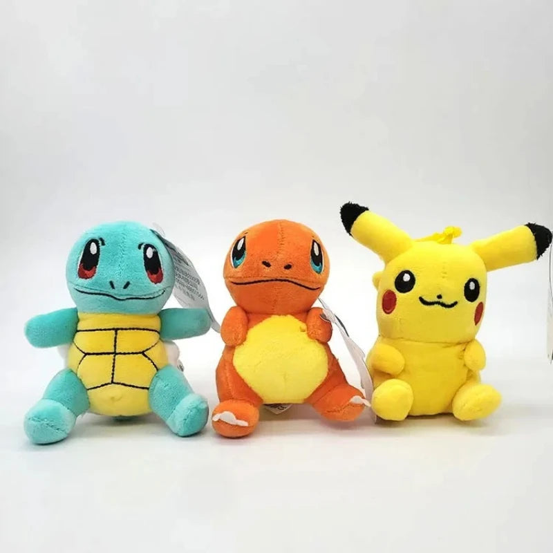 Pokemon Plush Cartoon Toys Keychain Pendant Doll Anime Figures Pikachu Charmander Psyduck Squirtle Snorlax Kids Toy Xmas Gift