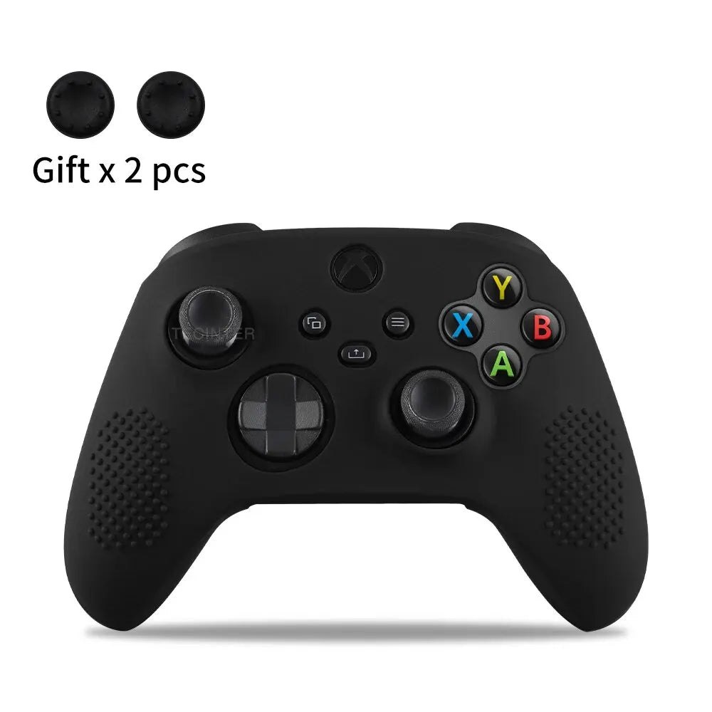 Silicone Protective Case Skin For Xbox Series X/S Controller Gamepad Accessories Thumbstick Grips Caps Joystick Cover Shell