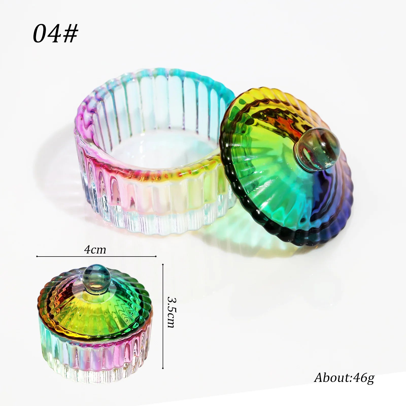 1pcs Pink Crystal Glass Dappen Dish Acrylic Powder Liquid Holder Container Heart Shape Nail Lid Cup Bowl Manicure Accessories