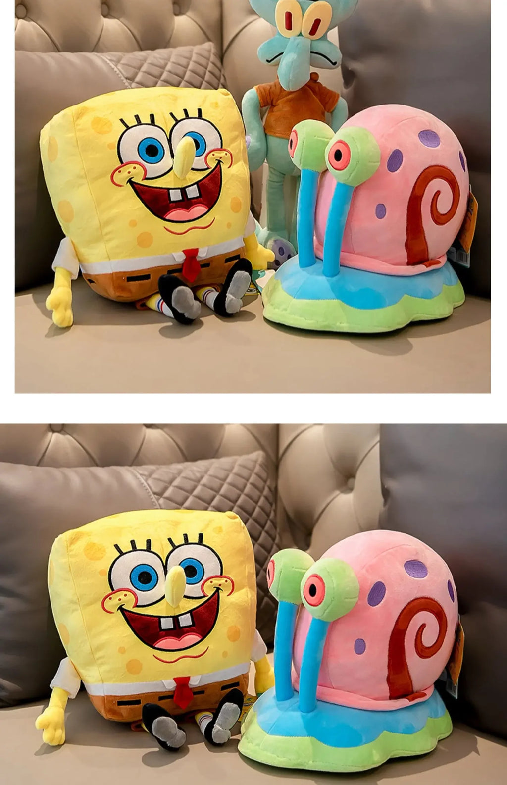 Anime Plushie Doll Spongebob Peluches Doll Squarepants Patrick Star Squidward Eugene Krabs Gary Kawaii Cartoon Stuffed Plush Toy