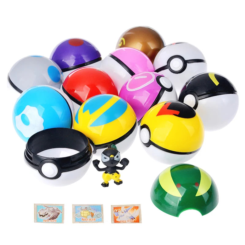 12 Pcs/Set Pokemon Pikachu Toys Action Figure Pokeball Pokemon Poke Ball Charizard Model Anime Dolls Children Birthday Gift