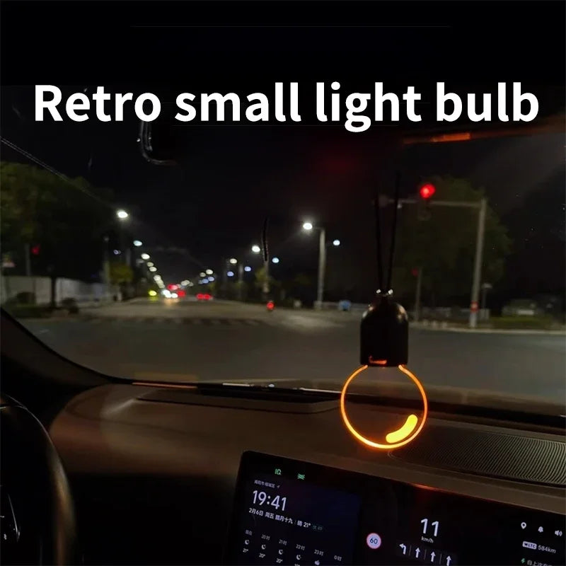 Car mounted small light bulb, interior decoration, car decoration, ambient light, pendant style creative car hanging night light