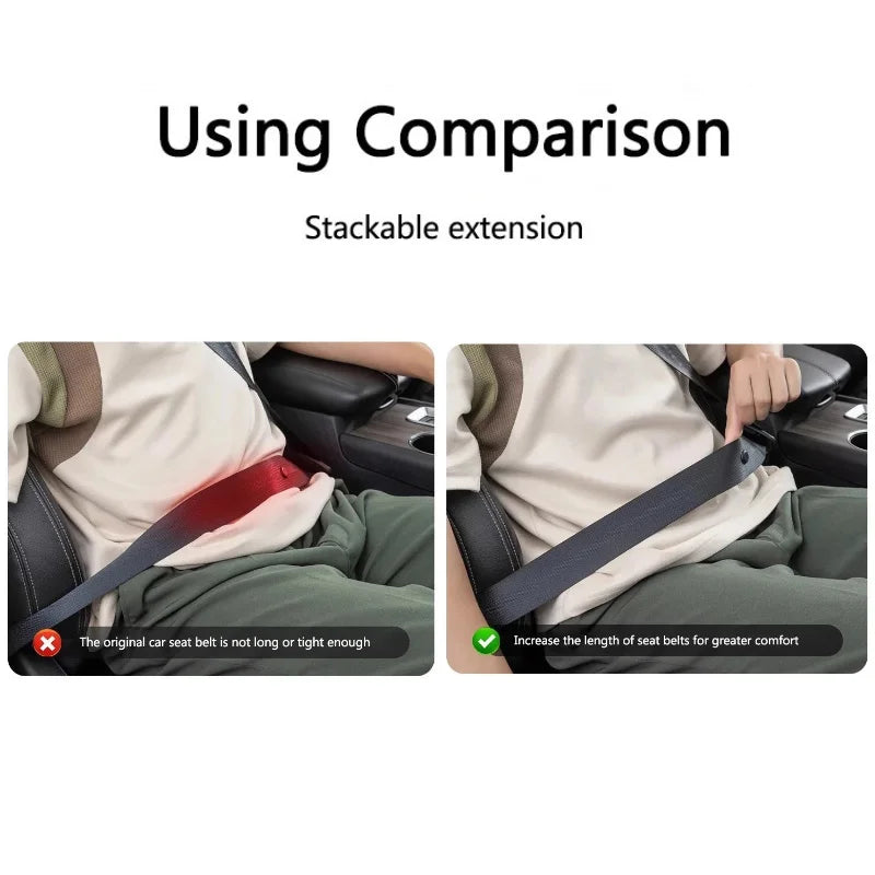 1/2pcs Car Seat Belt Extension Plug Buckle Seatbelt Clip Adjustable Extender For Tesla Jeep Renegade Car Safety Seatbelt Lock