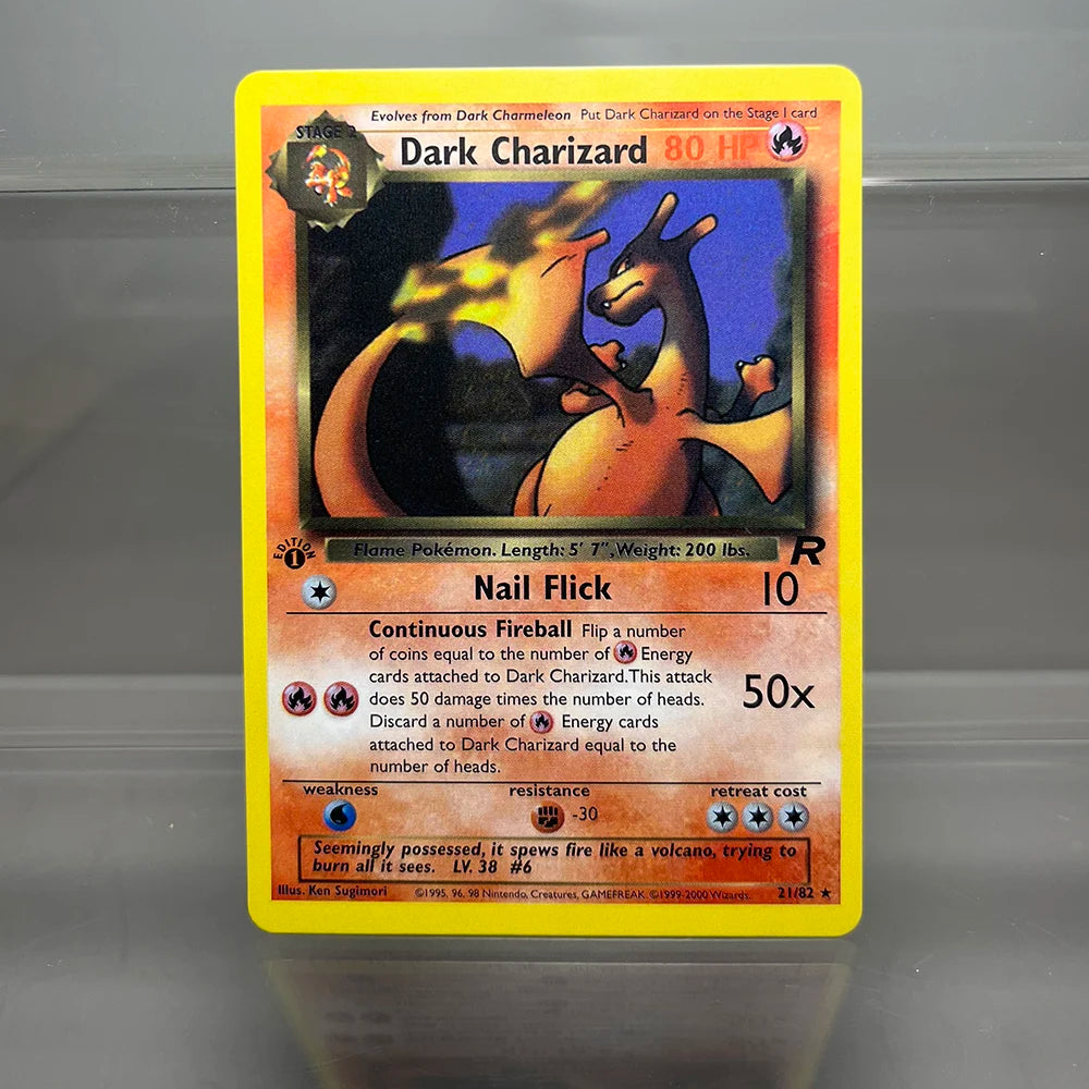 Charizard PTCG Single Collection Card 1st Edition 1996 Vmax Ex Rare Rainbow Card PKM Proxy Cards Toys Gifts