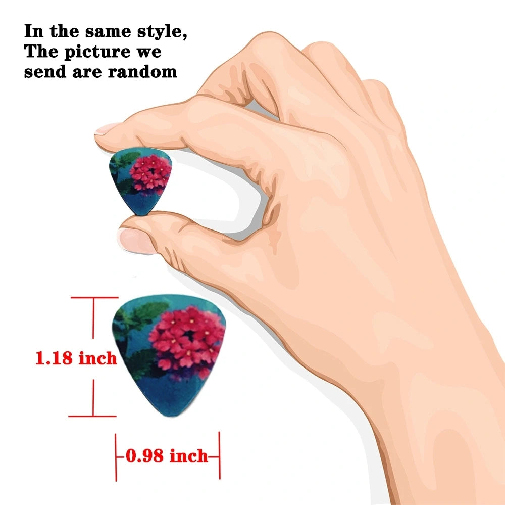 0.46/0.71/1.0mm 50pcs guitar paddle Acoustic guitar Picks ukulele Musical instrument accessories cartoon style pick with box
