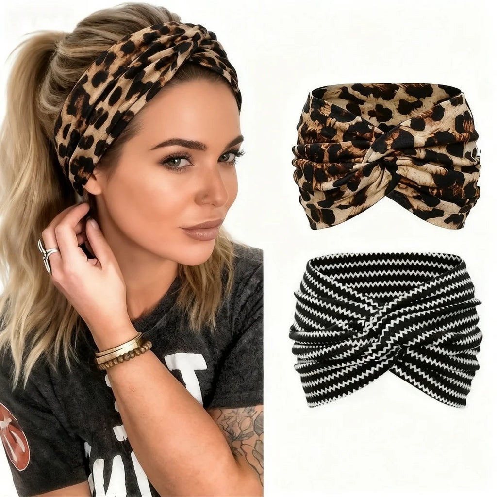 Loose Sports Headband for Women, Yoga Elastic Headband for Running, Tied Headband for Sports Hair Accessories