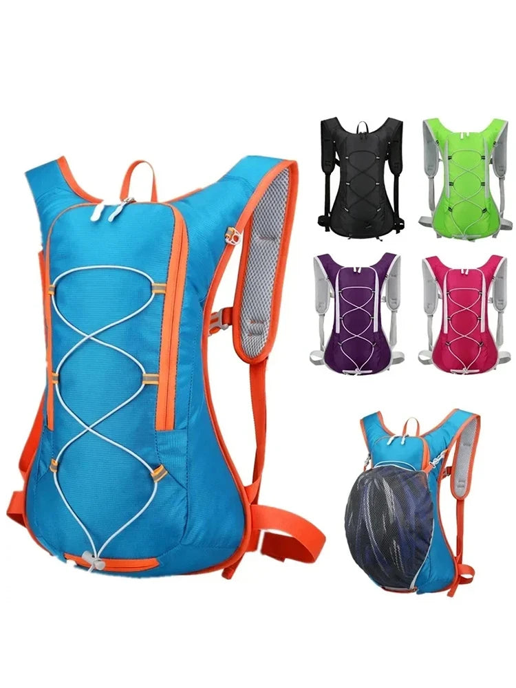 New 12L Outdoor Sport Bike Cycling Running Hiking Hydration Water Bag Storage Helmet Pack Waterproof UltraLight Bladder Backpack