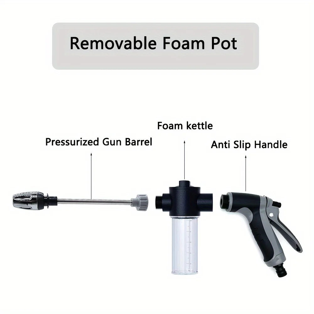 High-Pressure Car Washing Water Gun, External Cleaning Of RV, Foam Kettle Cleaning, Garden Water Hose Nozzle, Garden Shower,