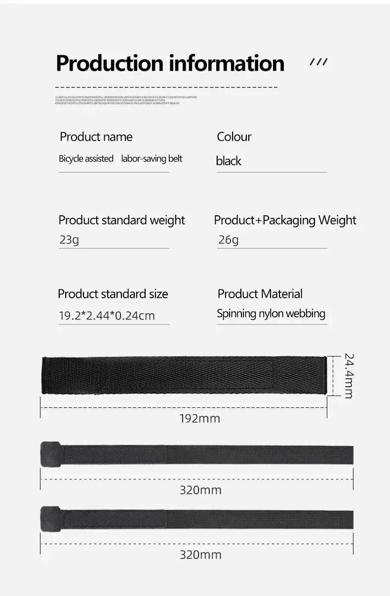 BKPTX Bicycle Carrying Strap Hand Straps Luggage Tie Organization Straps Effort-Saving Portable Straps Tie Strap Bike equipment