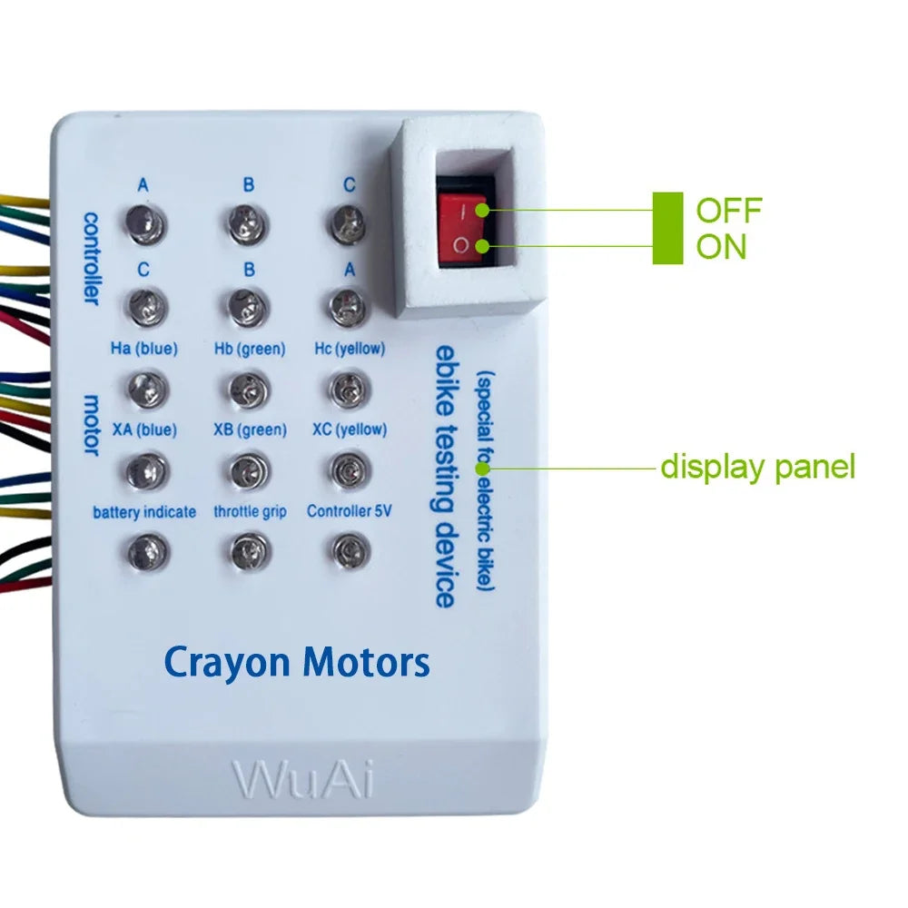 Brushless Motor Tester Electro Car E-Bike Scooter Brushless Motor Controller Tester 60°/120° 24V/36V/48V/60V/72V