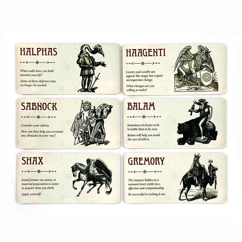 1pc Demon Of The Day Cards A 40pcs Deck English Divination Edition Deck Board Game Oracle Cards Meditation & Party Games