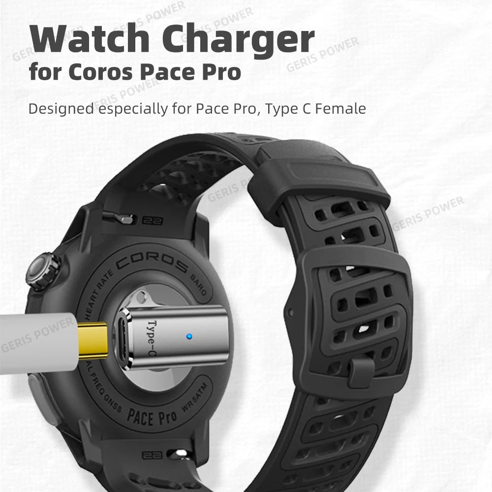 Type C Charger for Coros Pace Pro Smartwatch Charging Adapter Connector Converter for Coros Pace Pro