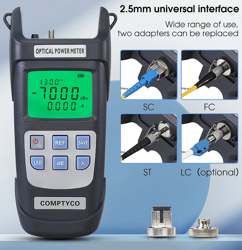COMPTYCO AUA-Y710A/Y510A Optical Power Meter -70~+10dBm/-50~+26dBm Fiber Optic Cable Tester FTTH Tools(OPM with LED Lighting)
