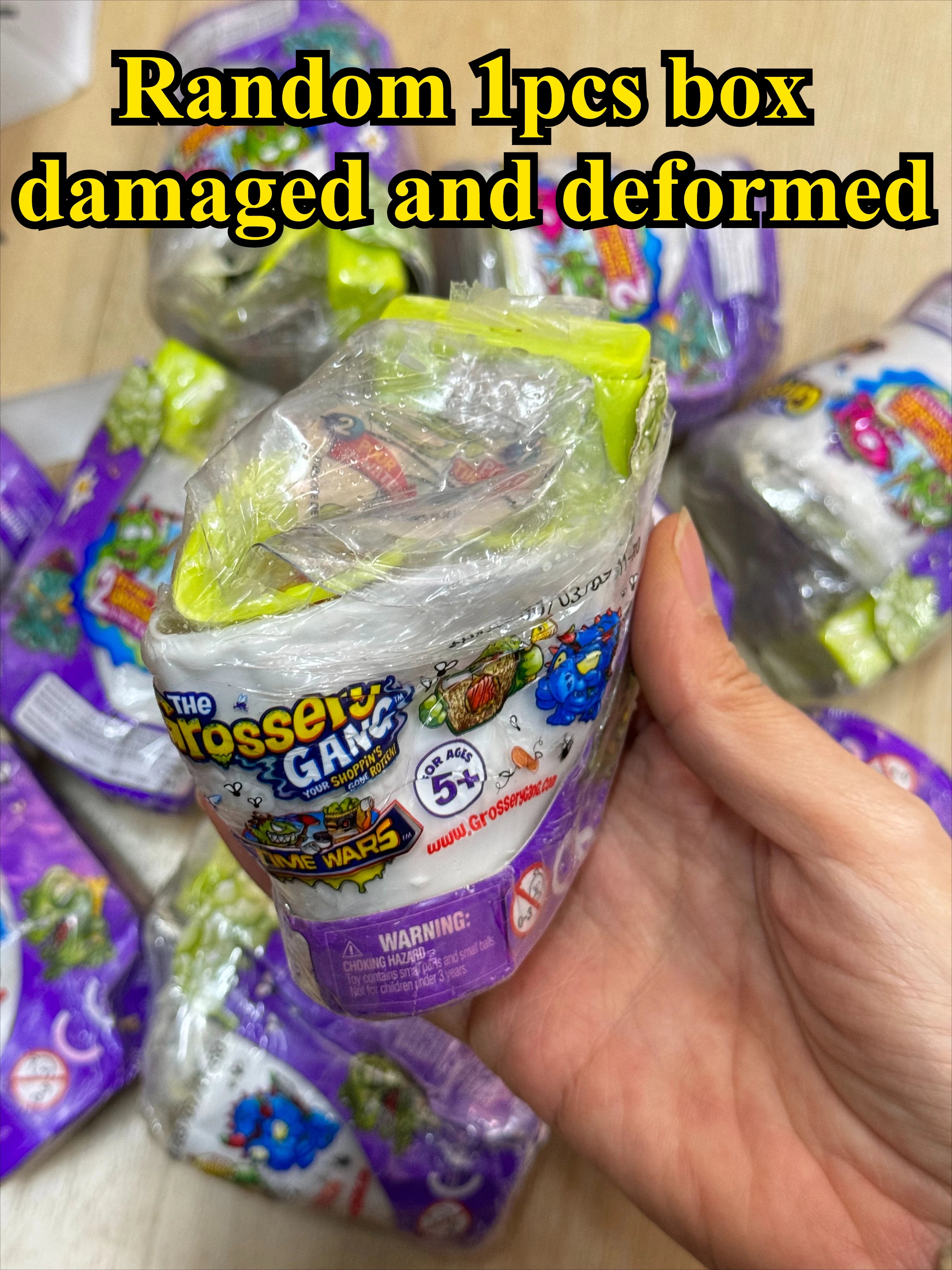 Genuine Capsule Toy Exported European American Grosserys Gangs Rubbish Bug Bin Series Figurines Collectible Box Broken Blind Box