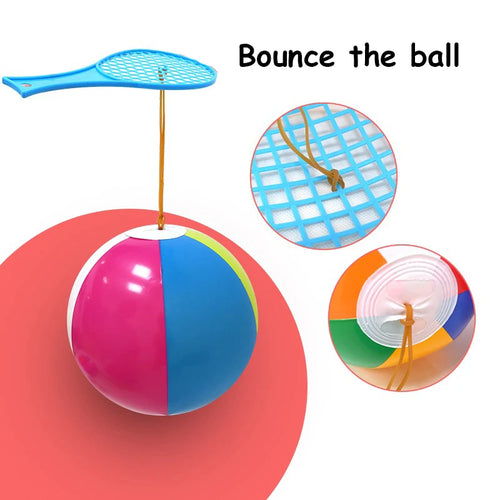 1 Set Kids Bouncing Ball Toy Colorful Inflatable Balloons Reaction Training Interactive Outdoor Sport Toys Fun Stress Relief Gif