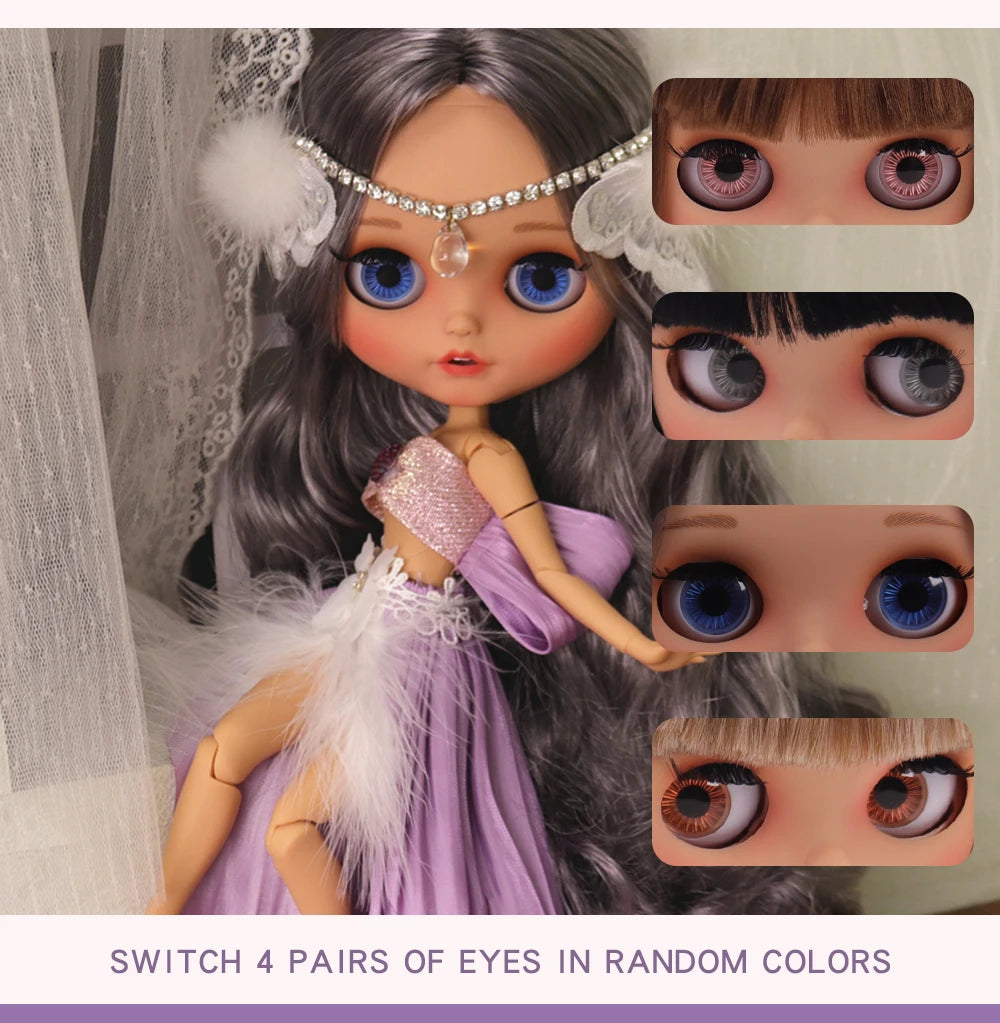 ICY DBS Blyth Doll Pouting Mouth Tan Skin Matte Face Joint Body 1/6 BJD OOAK Ob24 Anime Girl