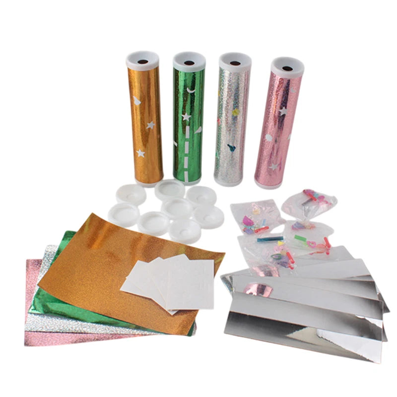 DIY Rotating Kaleidoscope Kit STEAM Science Toy for Kids, Teaches Optics & Reflection Encourage Hands-On Building and Creativity