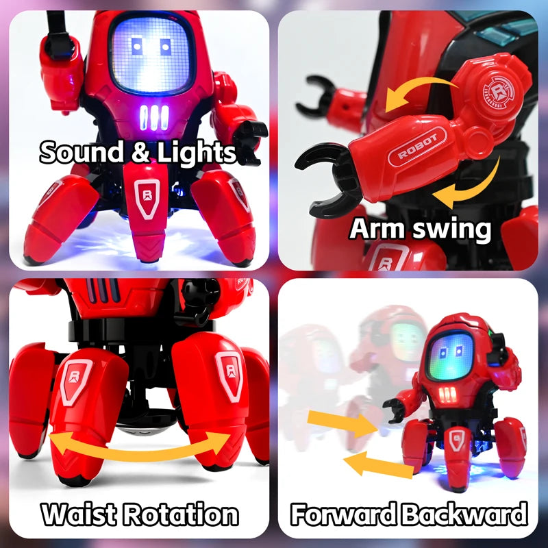 Electric Dancing Duck Robot Toy Duck Interactive Dancing Music Machine Duck With Flashing Lights Early Educational For Baby Kids