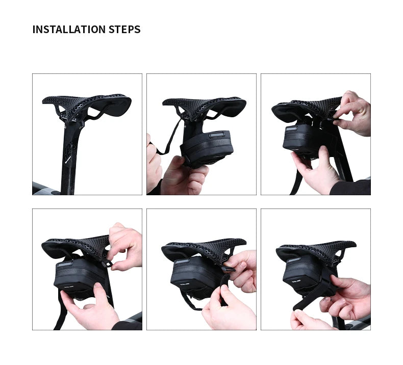 ESLNF Bike Saddle Bag Waterproof Mountain Road Bicycle Tail Bag Bike Under Seat Pack Cycling Tools Bag