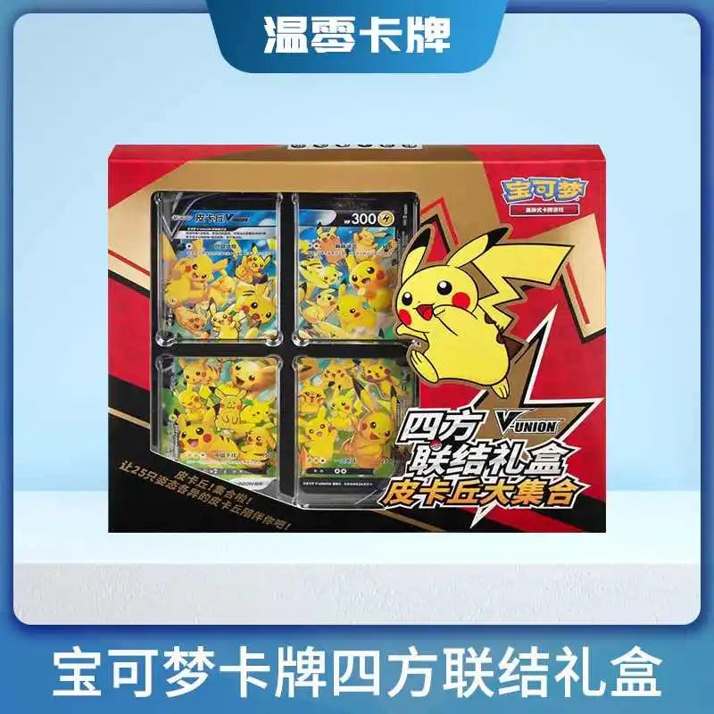 In Stock Genuine 100% Original Pokemon Ptcg Card Quartet Coupling V-Union Gift Boxes Pikachu Big Gather Moru Baker Mew-Two  Ptcg