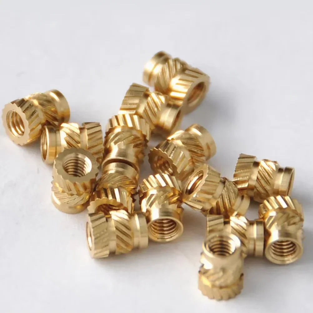 M3 Thread Knurled Brass Heat Set Nut for 3D Printer Voron 2.4 Heat Resistant Threaded Insert Embedment M3x5x4