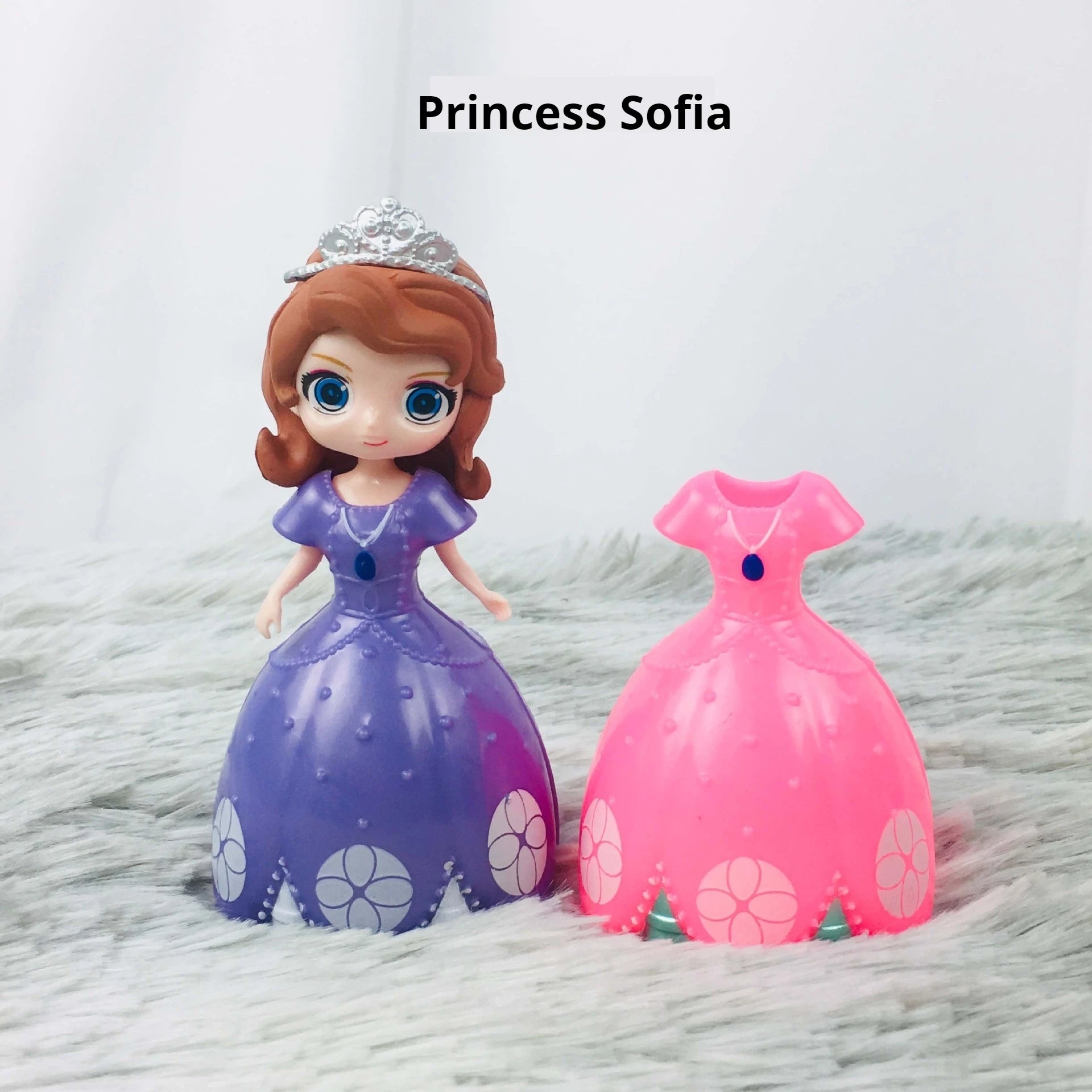 24pcs Princess Cinderella Belle Alice Snow White Ariel Rapunzel Pvc Action Figures Interchangeable Clothes Toys Dolls Gifts