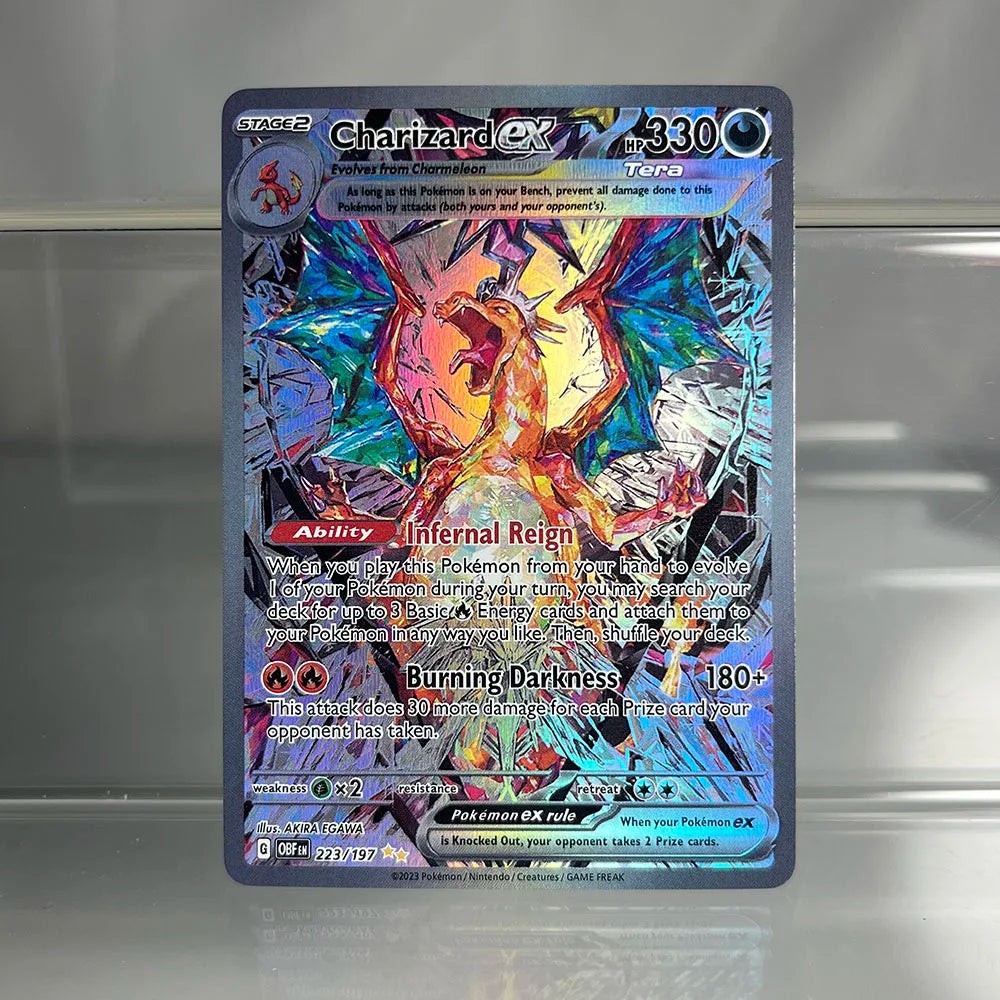 Charizard PTCG Single Collection Card 1st Edition 1996 Vmax Ex Rare Rainbow Card PKM Proxy Cards Toys Gifts