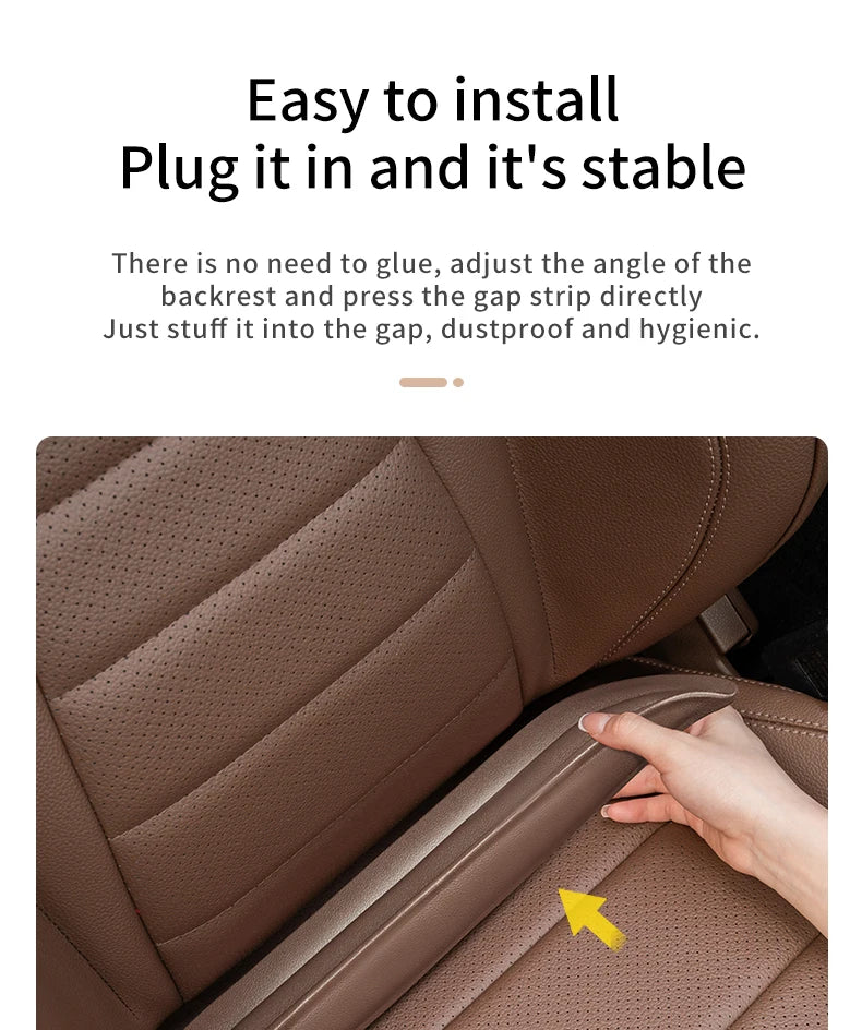 Plug-In Car Seat Gap Filler Elastic EVA Car Seat Crevice Filling Strip Universal Seat Blocker Prevent Dropping Car Accessories