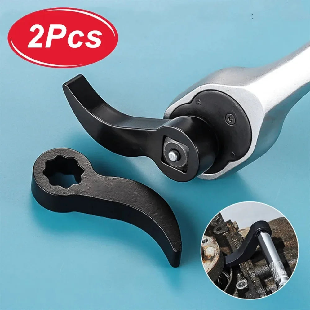 2Pcs Car Angle Type Half Axle Disassembly Tool Drive Pry bar Adapter Bar Fits 1/2 Ratchet for Disassembling Axles Repair Tool
