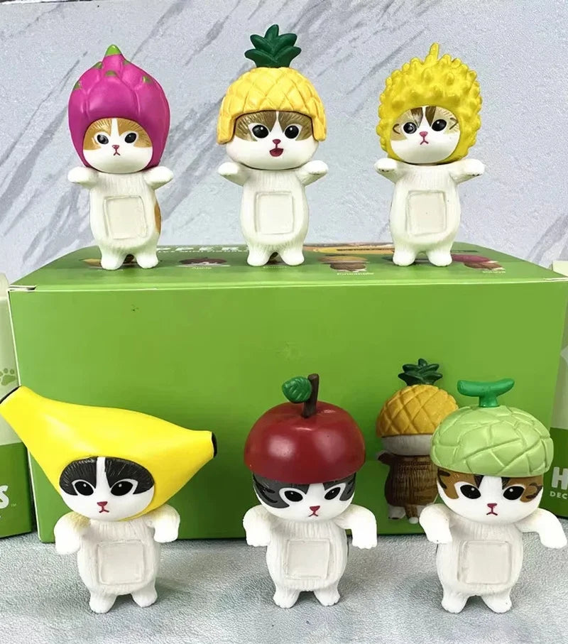New Products In Stock Mofusand Doll Cat Fruit Blind Box Handmade Female Healing Series Desktop Ornament Surprise Birthday