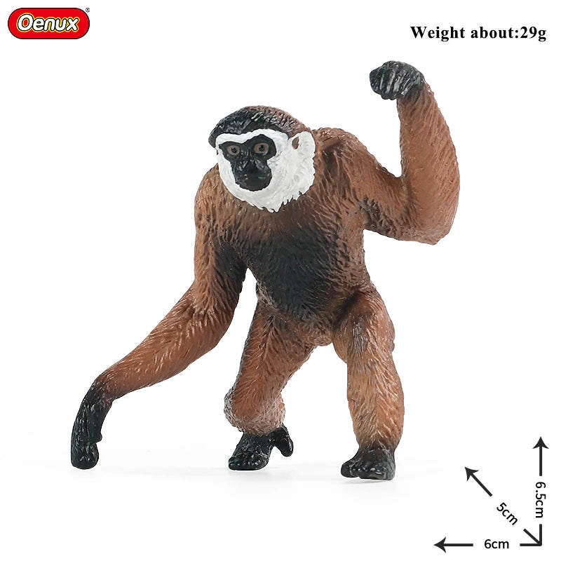 Oenux Simualtion Cute Forest Wild Animals Action Figures Owl Pangolin Manatee Rabbit Model Miniature Cake Toppers Kids Gift Toy