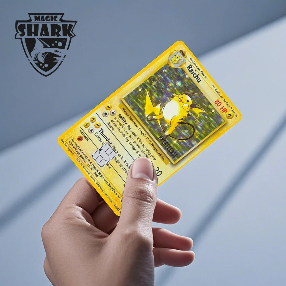 New Bulbasaur Pikachu Charmander Squirtle Mew Gengar Pokemons PTCG Film Skin Cover Sticker for Credit Debit Card